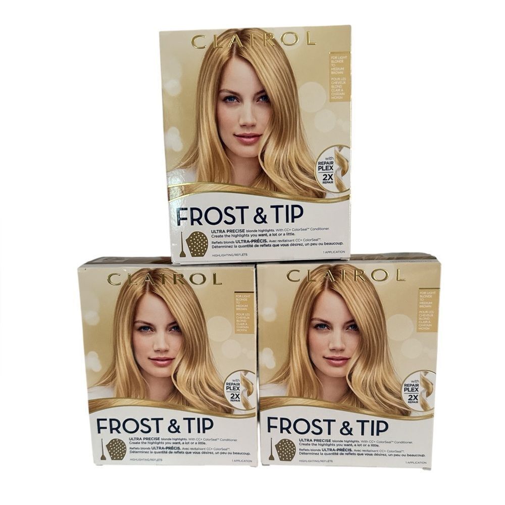 Bundle of 3 Frost & Tip Hair Highlighting Kit - Blonde NWT